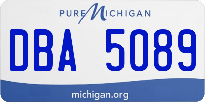 MI license plate DBA5089
