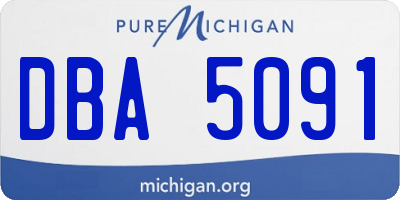 MI license plate DBA5091