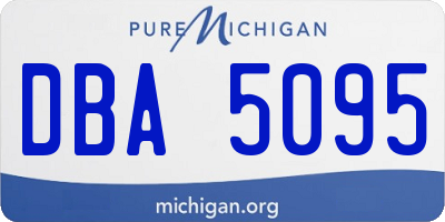 MI license plate DBA5095