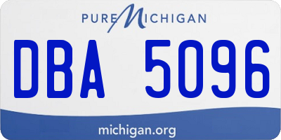 MI license plate DBA5096