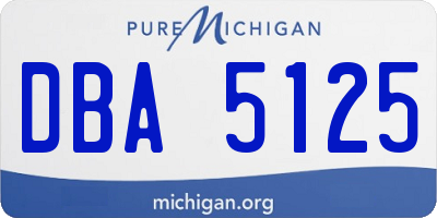 MI license plate DBA5125
