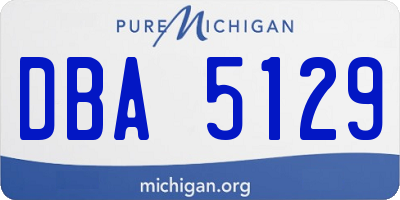 MI license plate DBA5129