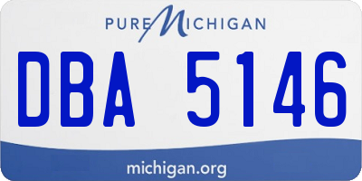 MI license plate DBA5146