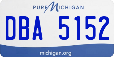 MI license plate DBA5152