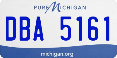 MI license plate DBA5161