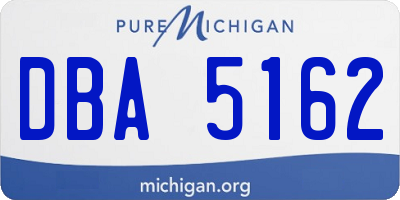MI license plate DBA5162