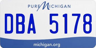 MI license plate DBA5178