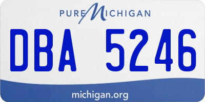 MI license plate DBA5246