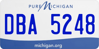 MI license plate DBA5248