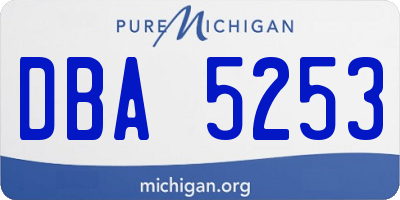 MI license plate DBA5253
