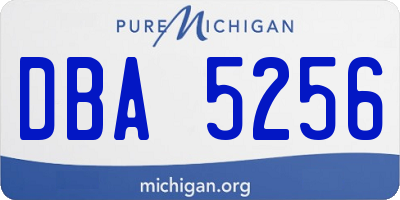 MI license plate DBA5256