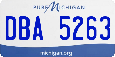 MI license plate DBA5263