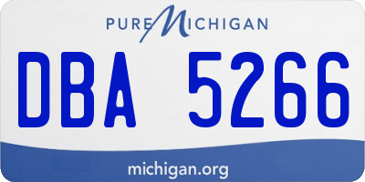 MI license plate DBA5266