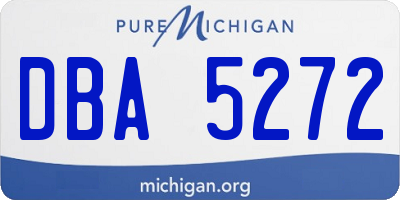 MI license plate DBA5272