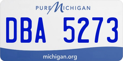 MI license plate DBA5273