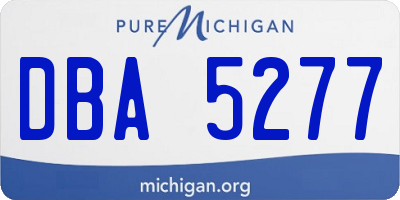 MI license plate DBA5277