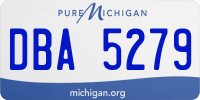 MI license plate DBA5279