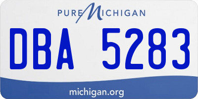 MI license plate DBA5283