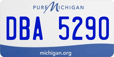 MI license plate DBA5290