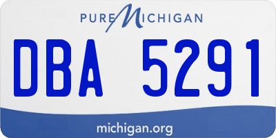 MI license plate DBA5291
