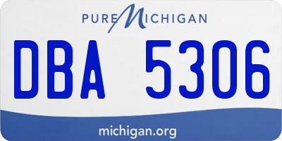 MI license plate DBA5306