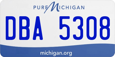 MI license plate DBA5308