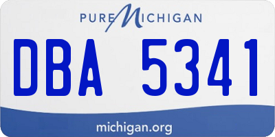 MI license plate DBA5341