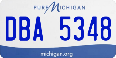 MI license plate DBA5348