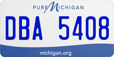 MI license plate DBA5408