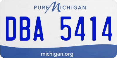 MI license plate DBA5414