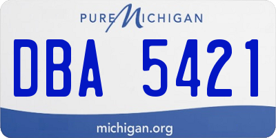 MI license plate DBA5421