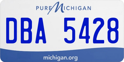 MI license plate DBA5428
