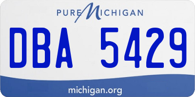 MI license plate DBA5429
