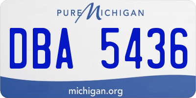 MI license plate DBA5436