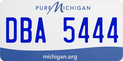 MI license plate DBA5444