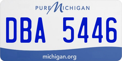 MI license plate DBA5446