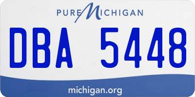 MI license plate DBA5448