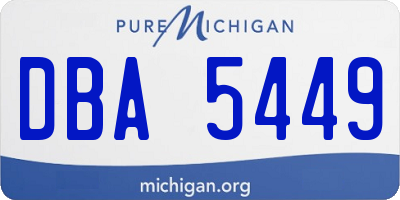 MI license plate DBA5449