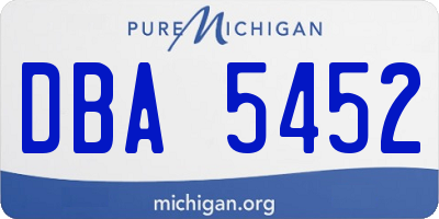 MI license plate DBA5452