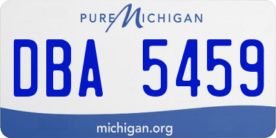 MI license plate DBA5459
