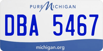 MI license plate DBA5467