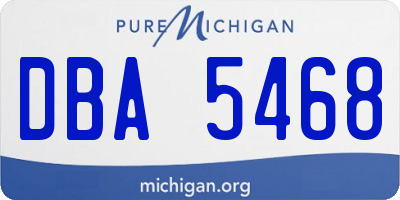 MI license plate DBA5468