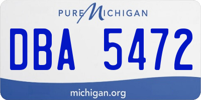 MI license plate DBA5472