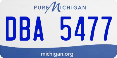 MI license plate DBA5477