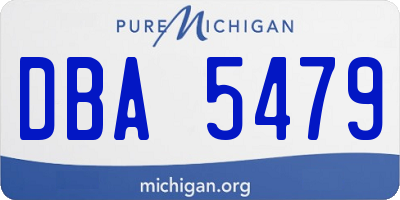 MI license plate DBA5479
