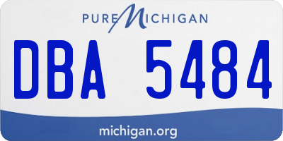 MI license plate DBA5484