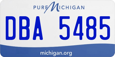 MI license plate DBA5485