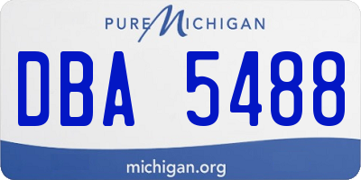 MI license plate DBA5488