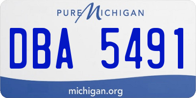 MI license plate DBA5491