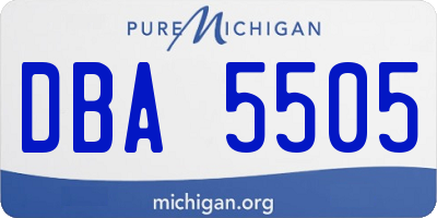 MI license plate DBA5505